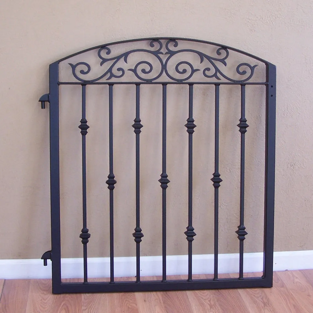 Ornamental Iron Garden Gate Metal Scroll Work Cast Iron Collars