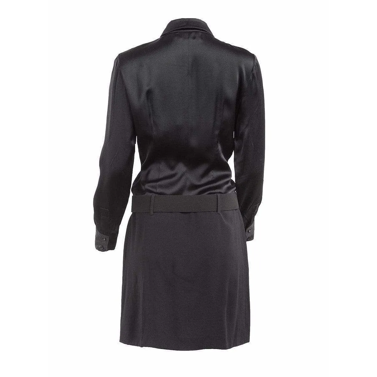 Paco Rabanne Silk Belted Shirt Dress