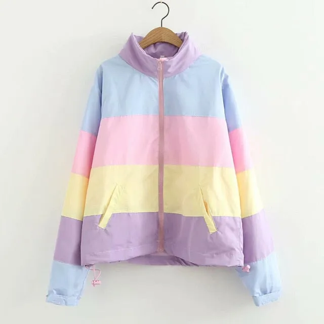 Pastel Puffer Jacket Hoodie