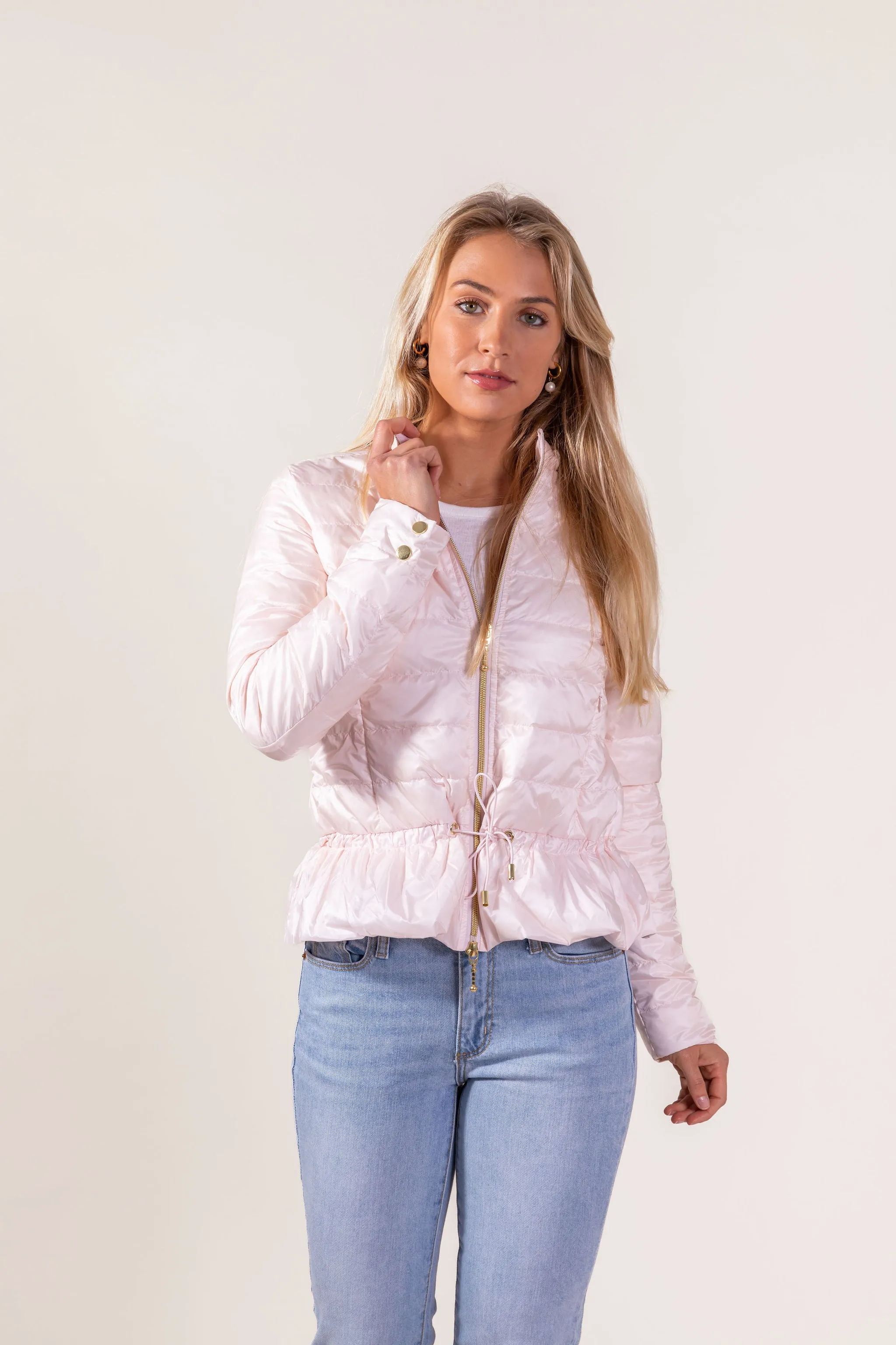 Peplum Puffer Jacket