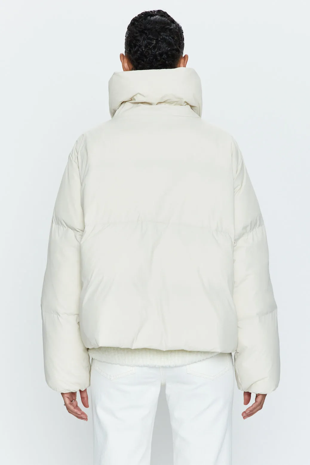 Pistola Donovan Swing Puffer Jacket in Ecru