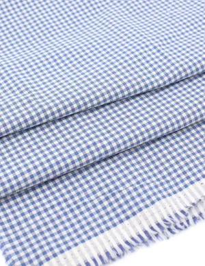 Pixie Cuts Pre-Cut Fabric - Tilda Woven Gingham Blue 1/3 yard