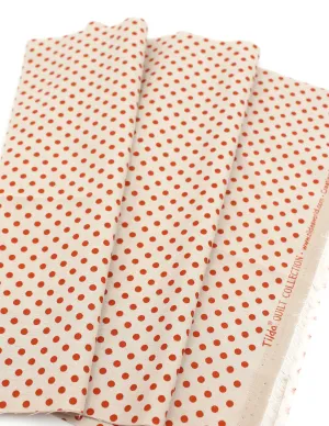 Pixie Cuts Pre-Cut Fabric - Tilda Woven Polka Dot Ginger 1/3 yard