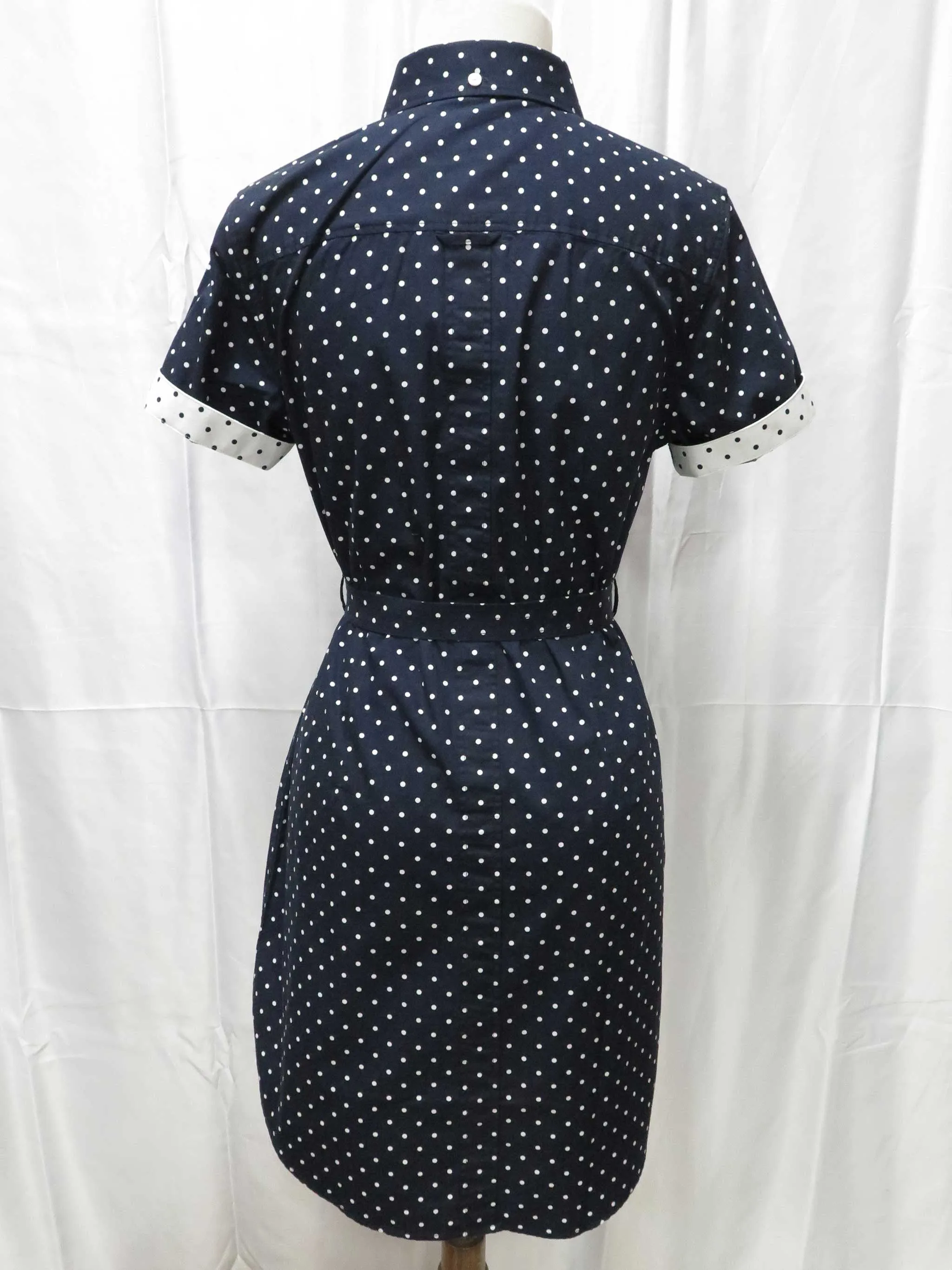 Polka Dot Shirt Dress (blue)