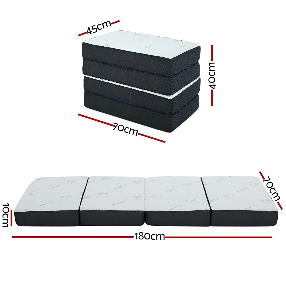 Portable Mattress Folding Foldable Foam Floor Bed Tri Fold 180cm