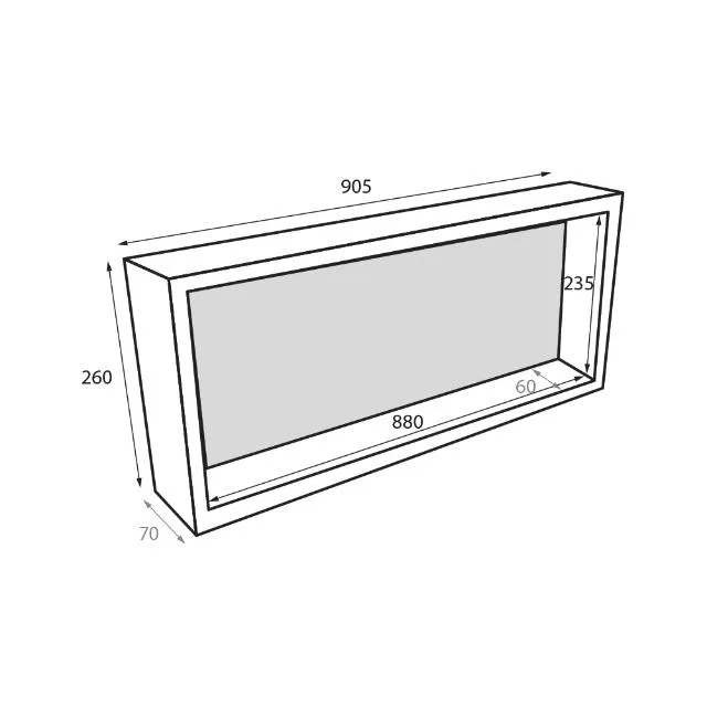 Radiant Thermaniche Shower Niche 260 x 905