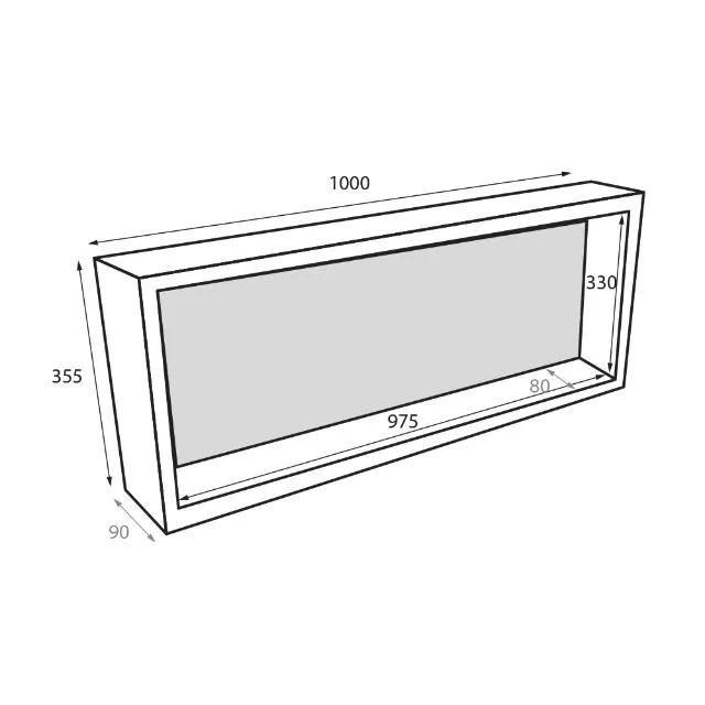 Radiant Thermaniche Wall Niche 1000mm x 90mm