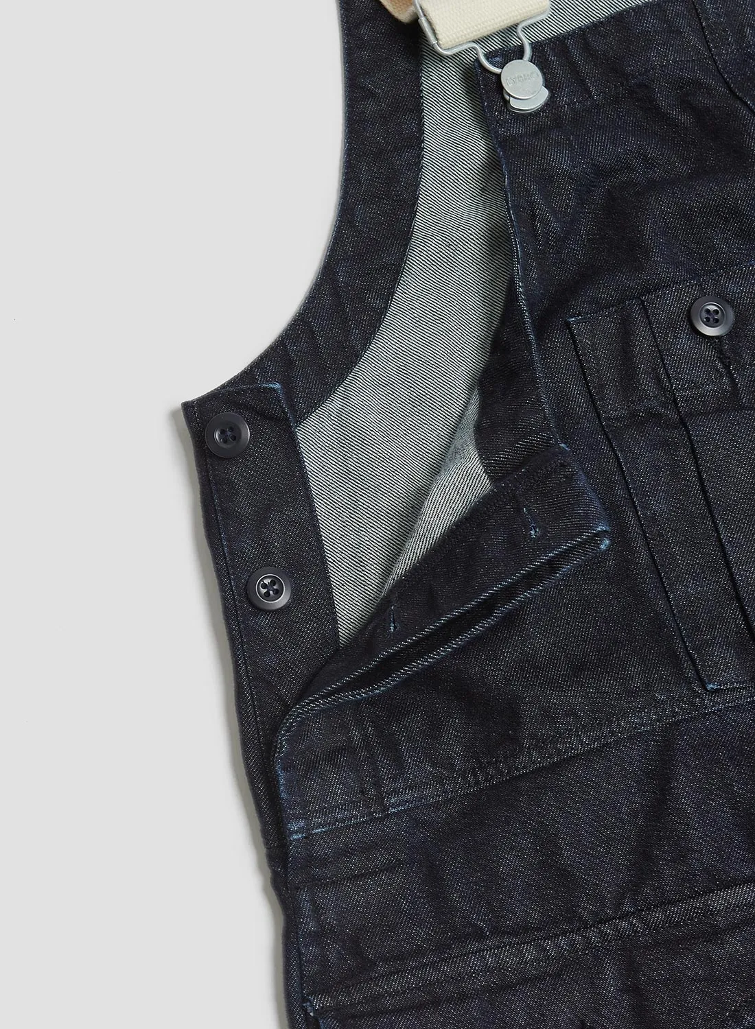 Railway Dungaree Denim in Indigo