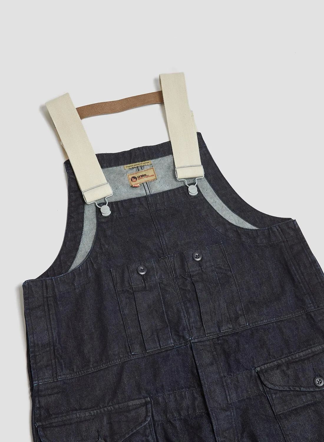 Railway Dungaree Denim in Indigo