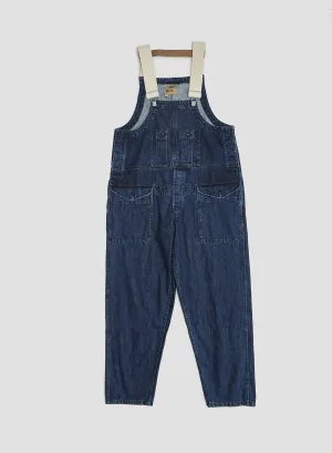 Railway Dungaree Denim in Washed Indigo