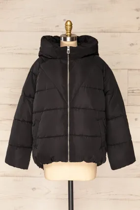 Reda Black | Short Puffer Jacket