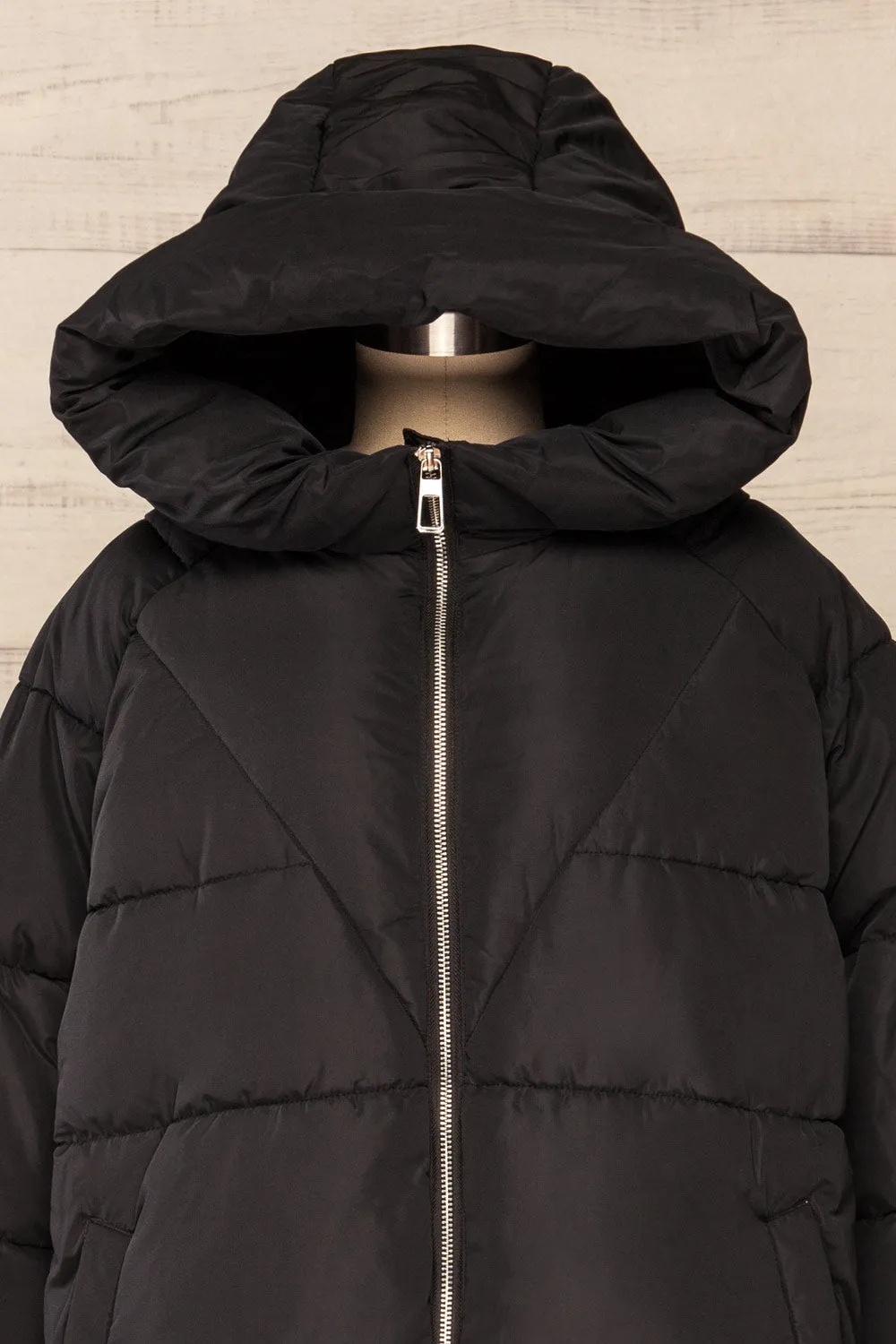 Reda Black | Short Puffer Jacket