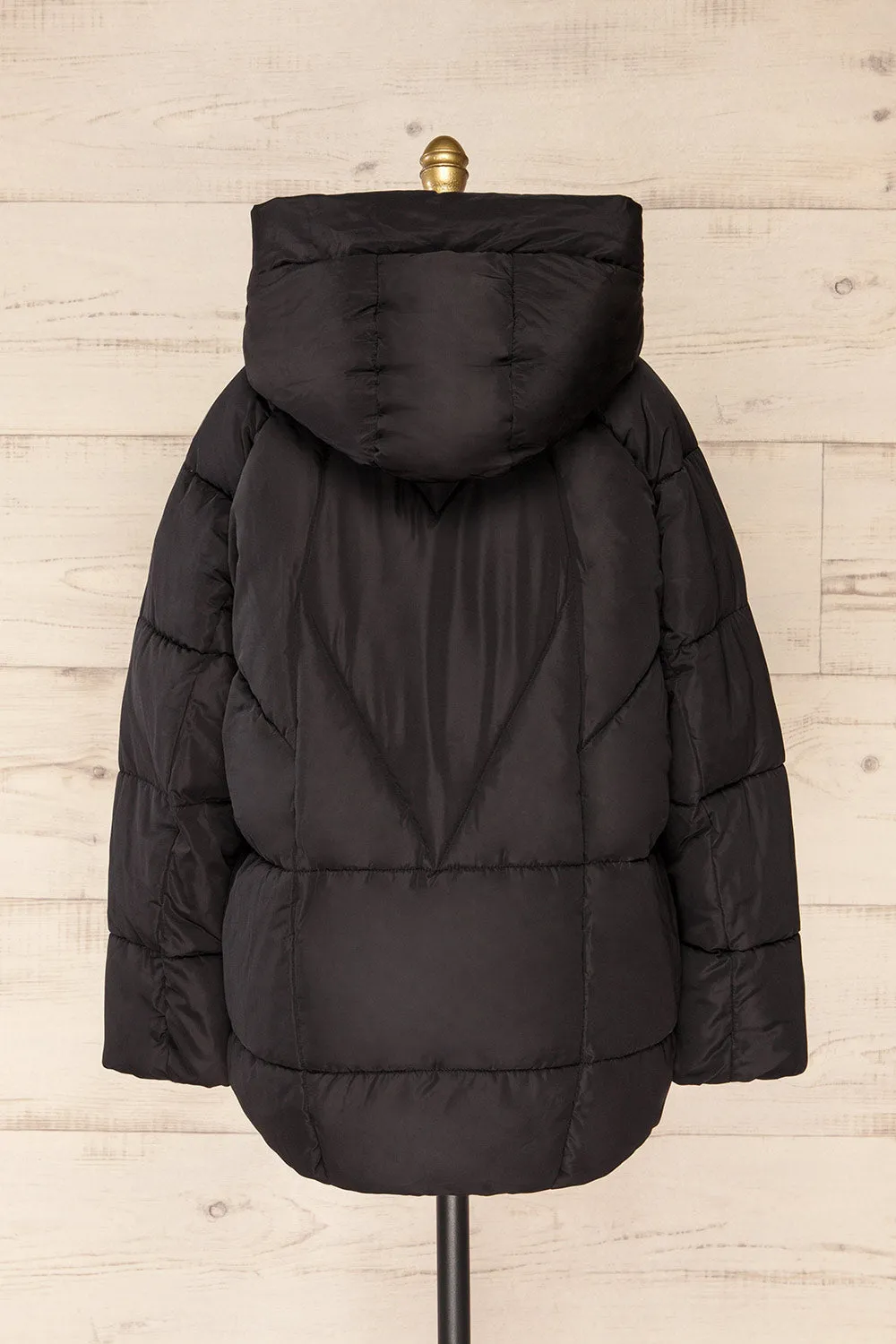 Reda Black | Short Puffer Jacket