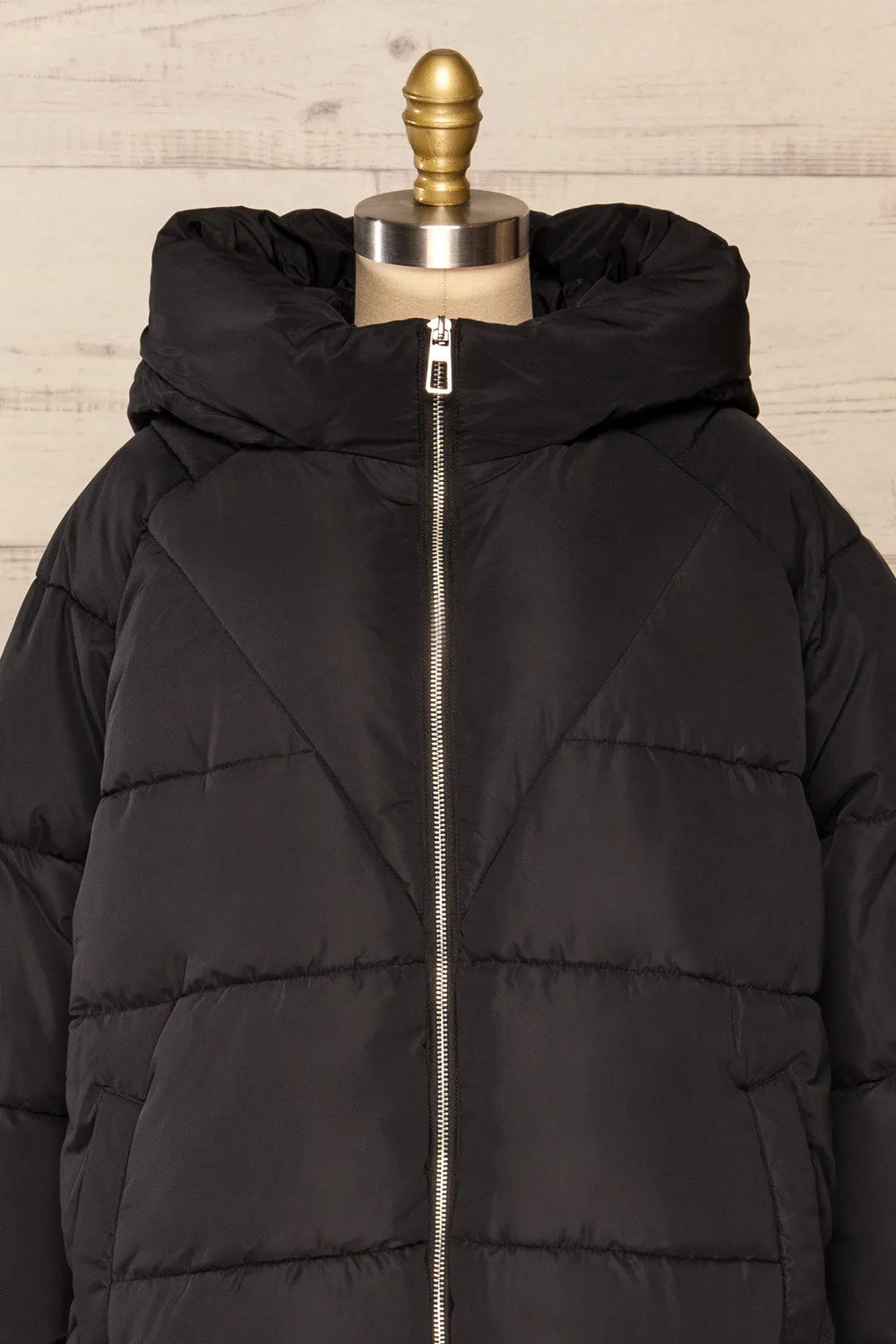 Reda Black | Short Puffer Jacket