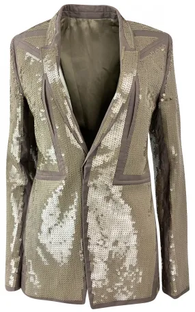 Rick Owens Sequined Soft Blazer in Dust