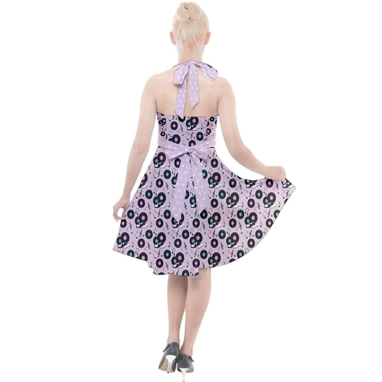 Rock n Bowl Halter Party Swing Dress