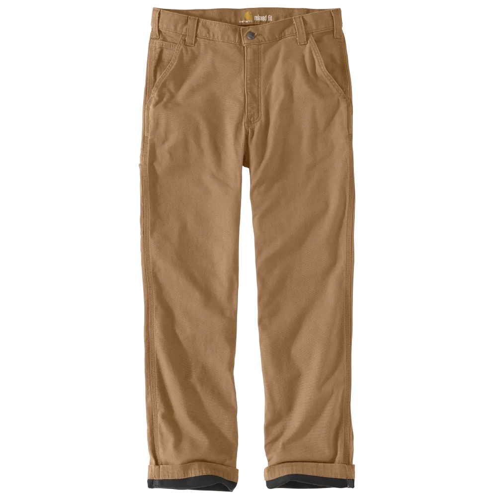 Rugged Flex Relaxed Fit Canvas Flannel-Lined Utility Work Pant (103342253)