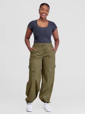 Safari Kamari Wide Leg Pants - Hunters Green