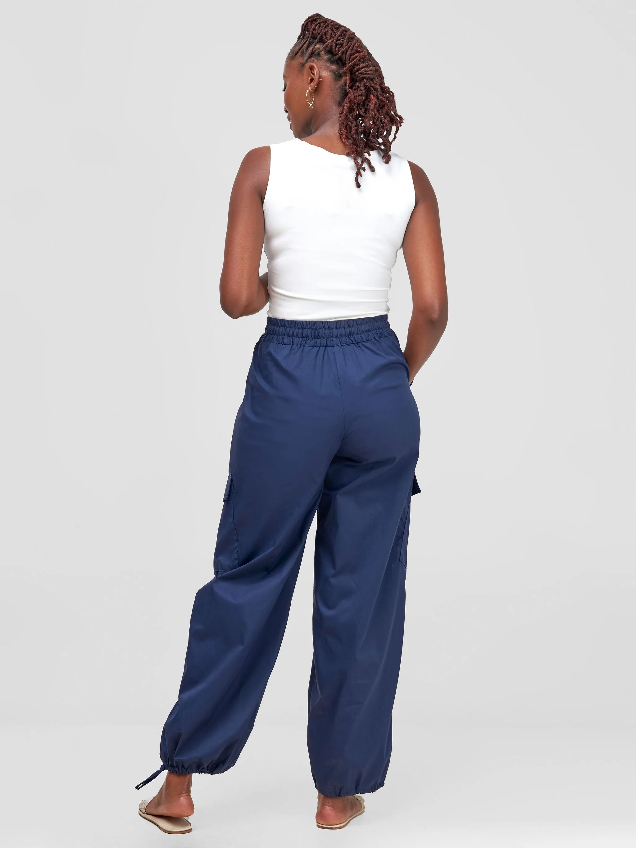 Safari Kamari Wide Leg Pants - Navy Blue