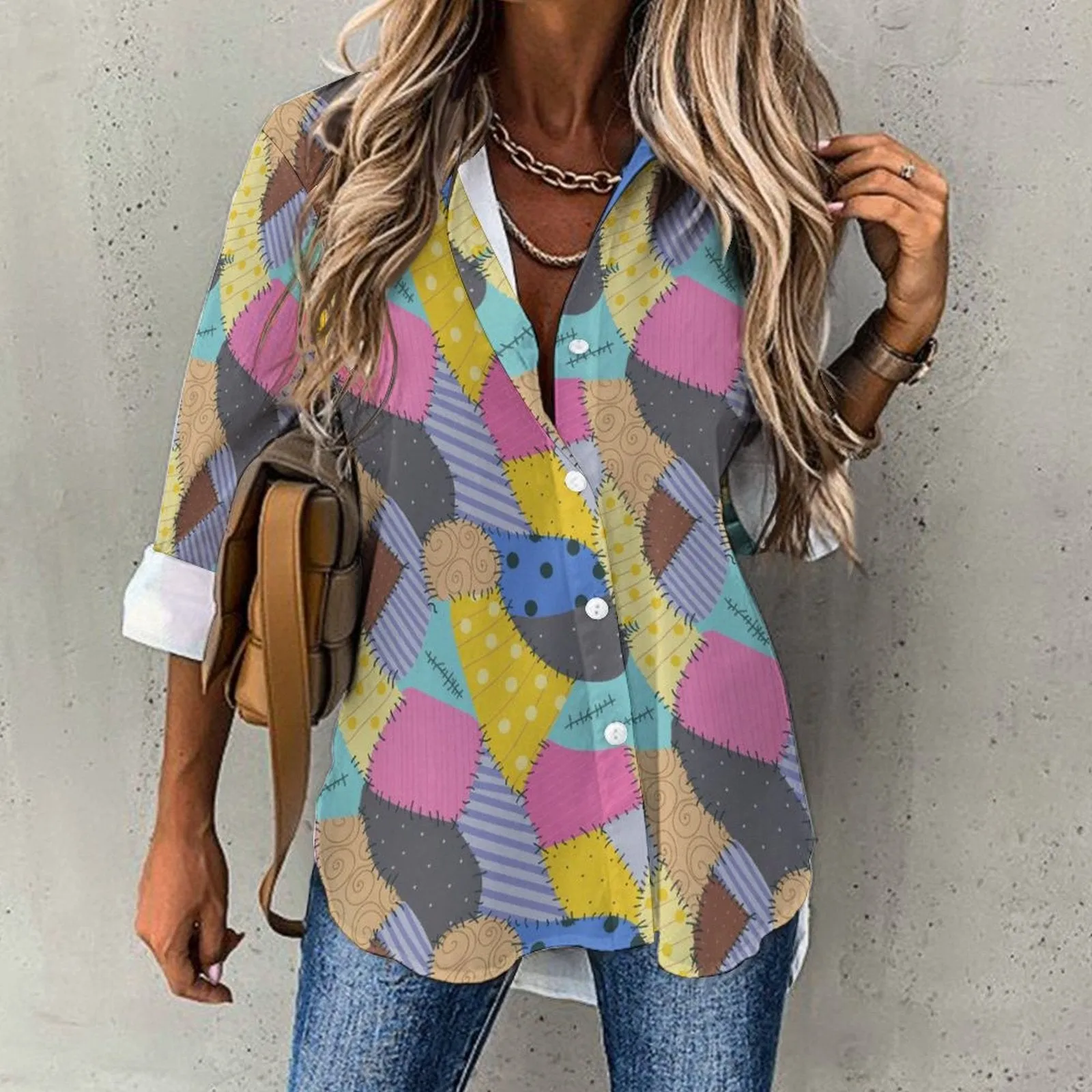 Sally's Dress Long Sleeve Button Up Blouse