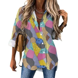 Sally's Dress Long Sleeve Button Up Blouse