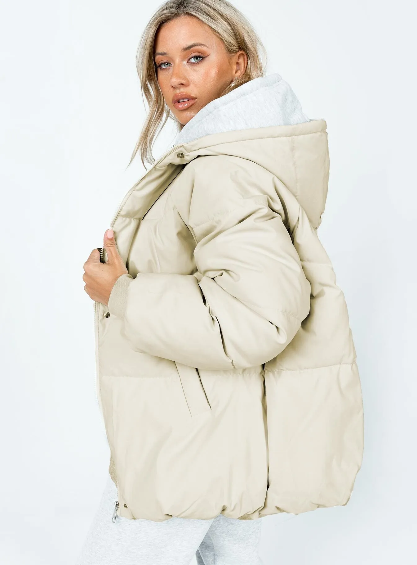 Samira Puffer Jacket Off White