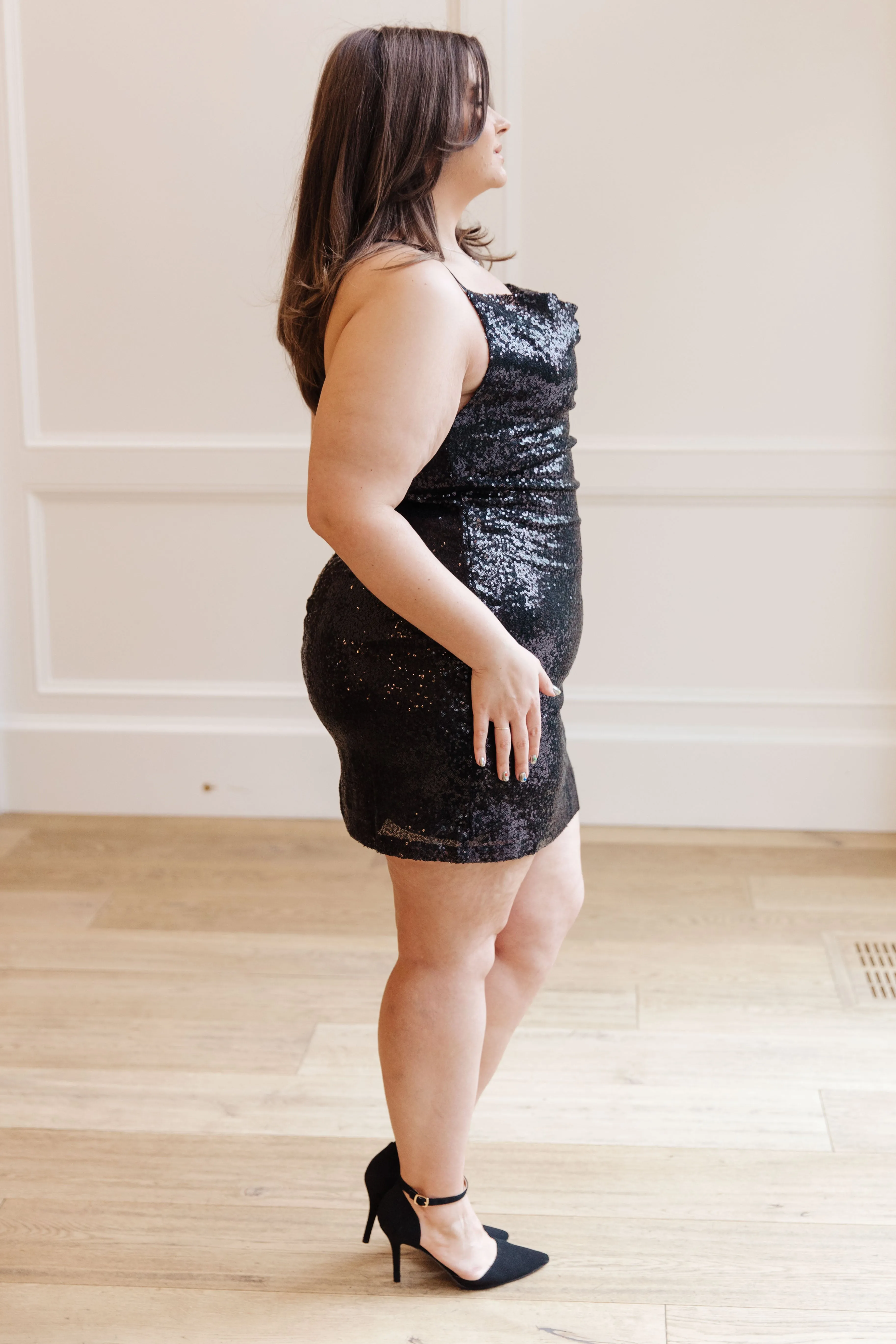 Shining in Sequins Dress in Black - 143 Story