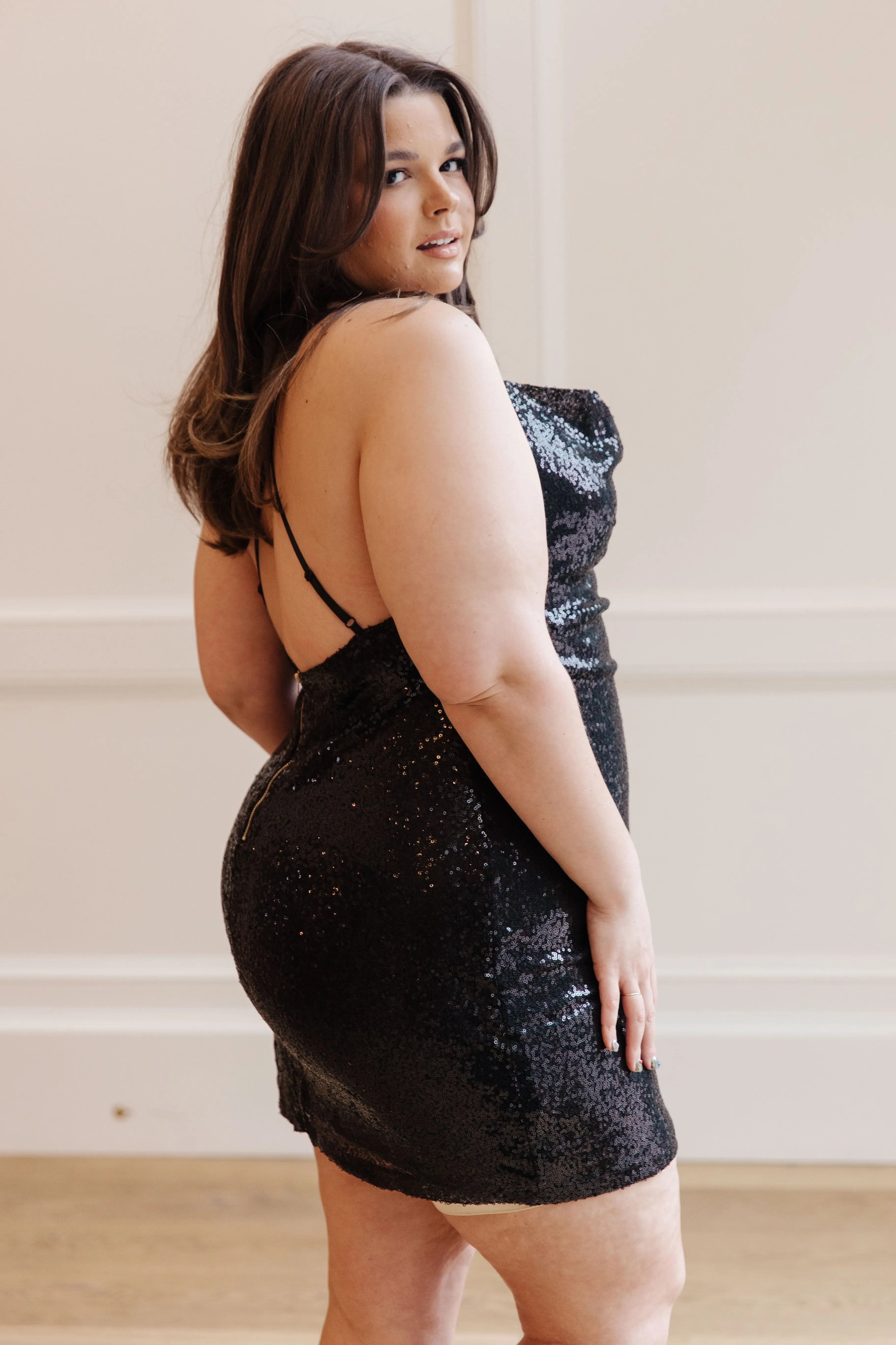 Shining in Sequins Dress in Black - 143 Story