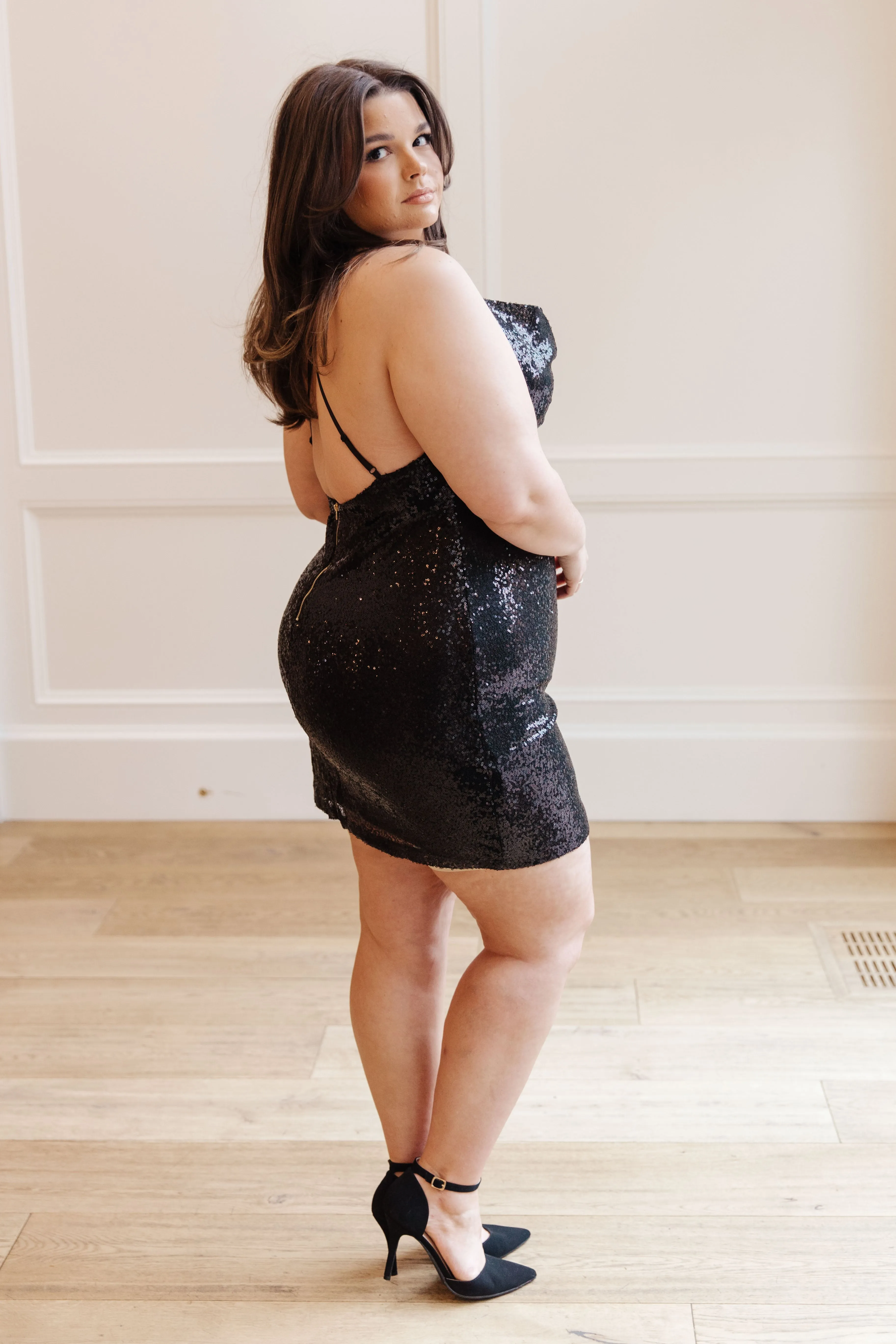 Shining in Sequins Dress in Black - 143 Story