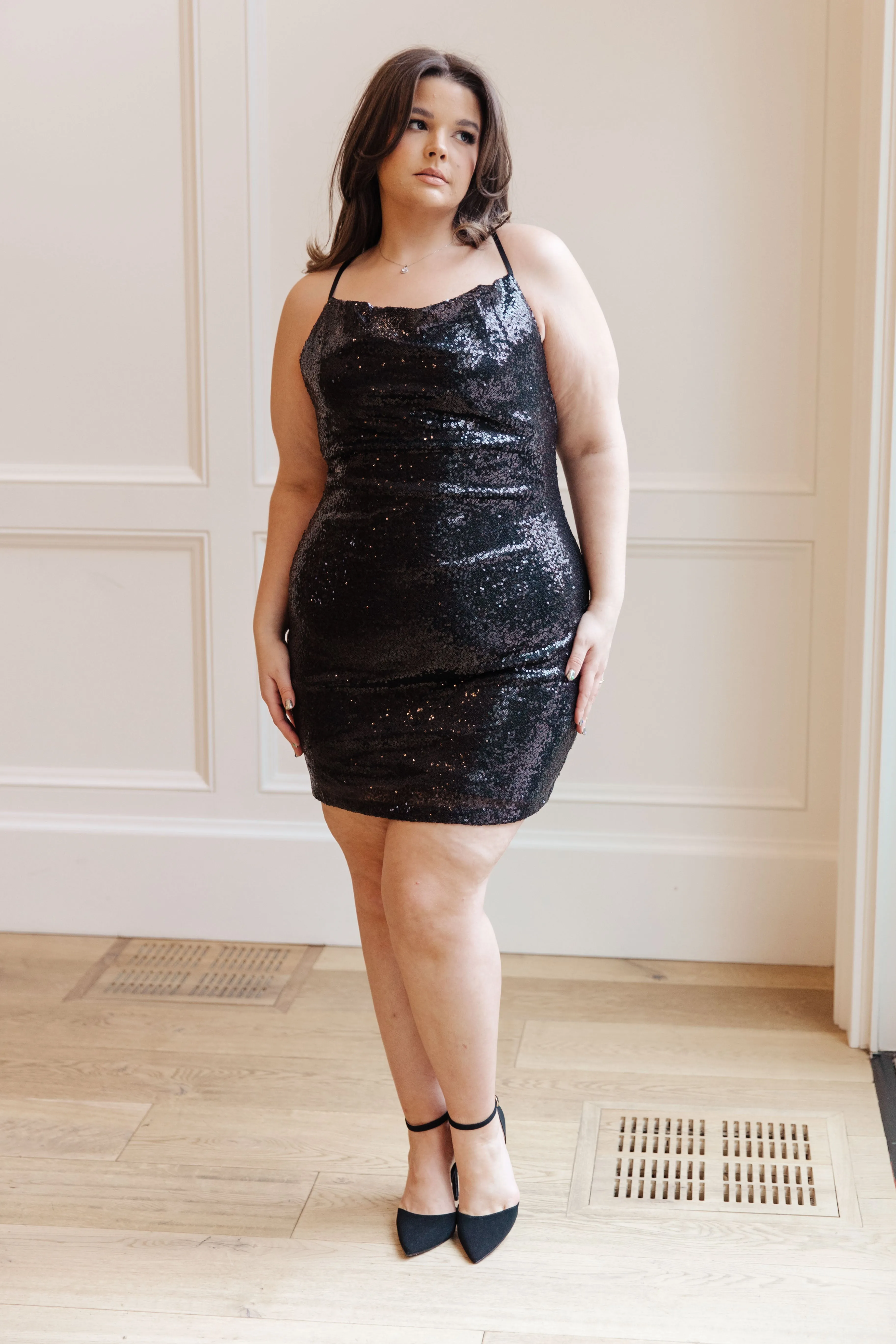 Shining in Sequins Dress in Black - 143 Story