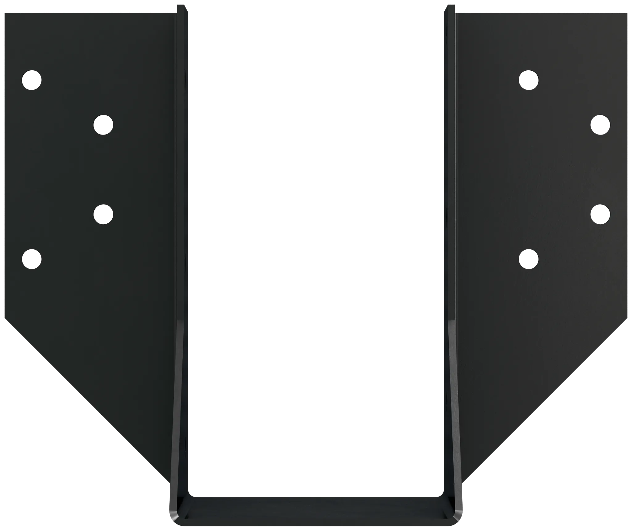 Simpson OHU48-SDS3 OHU Black Powder-Coated Ornamental Joist Hanger for 4x8 w/ Strong-Drive SDS Screws