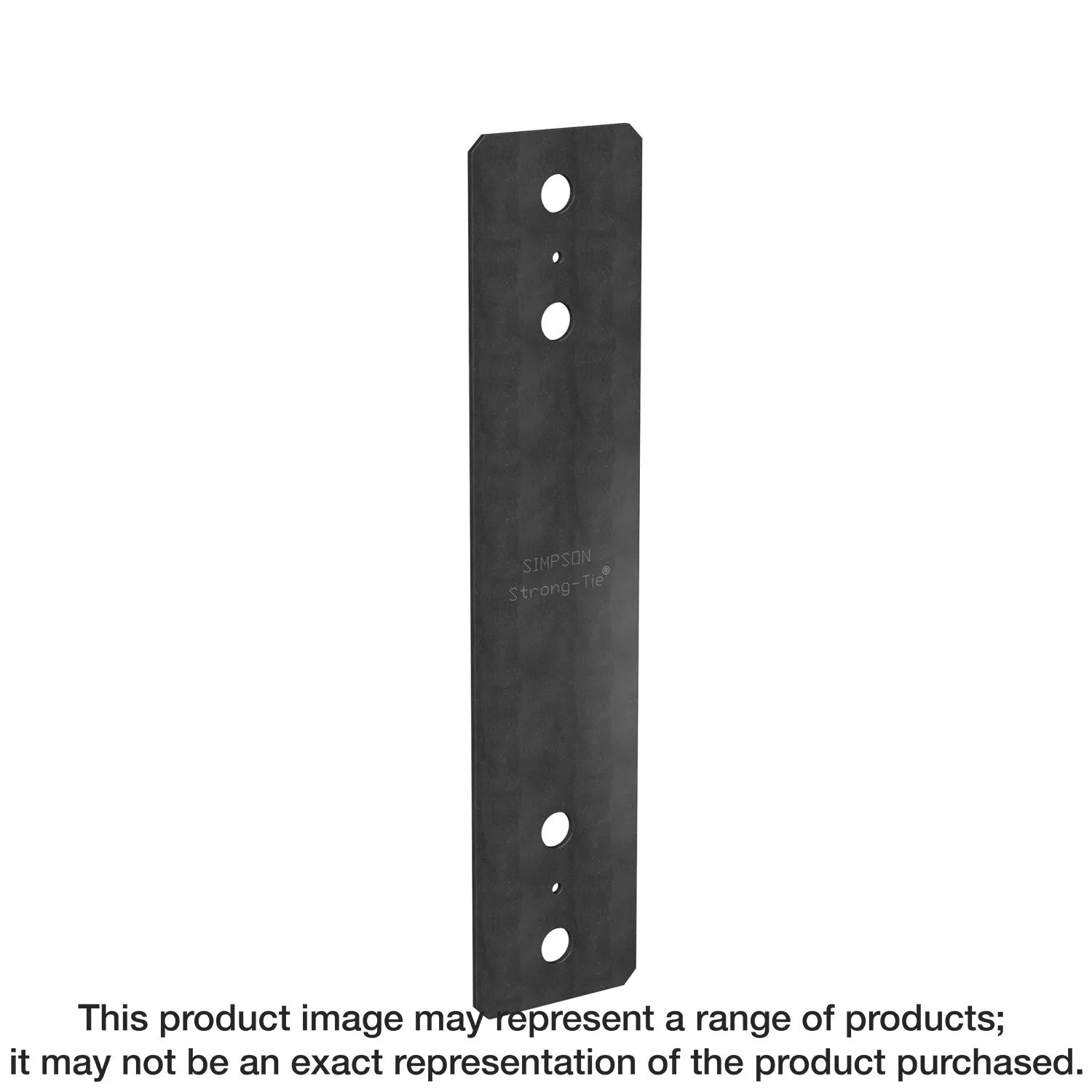 Simpson PS418PC PSPC 4 in. x 18 in. Black Powder-Coated Piling Strap