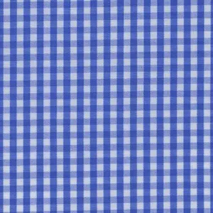 Sky Blue and White Mini Check Classic Custom Shirt 100c 70*70 San464a