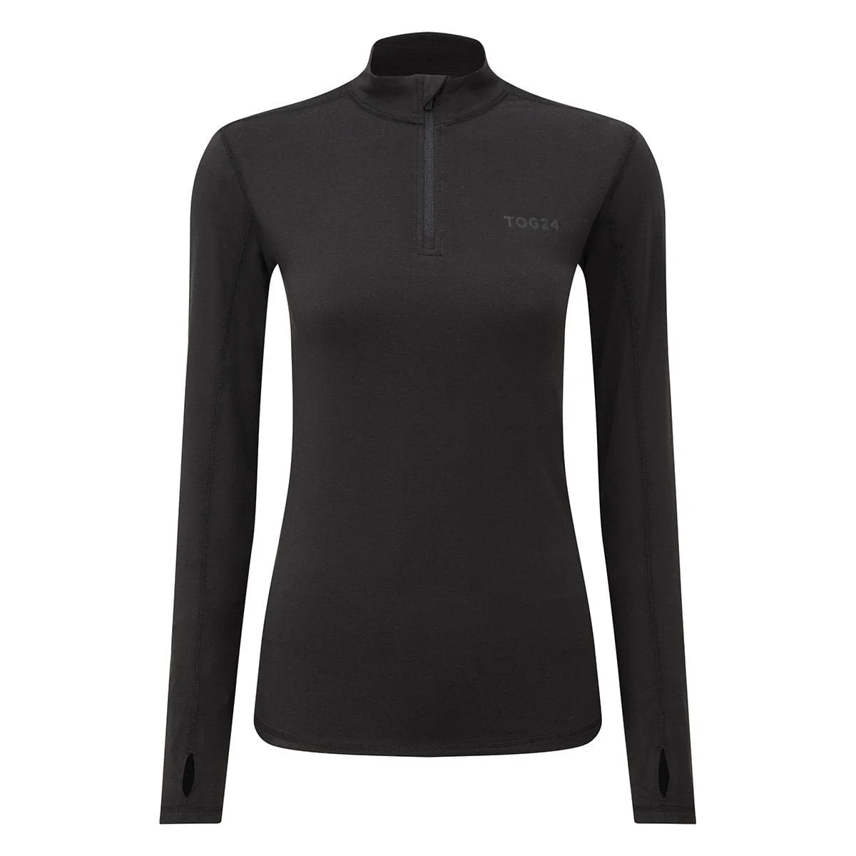 Snowdon Womens Thermal Base Layer Quarter Zip - Black