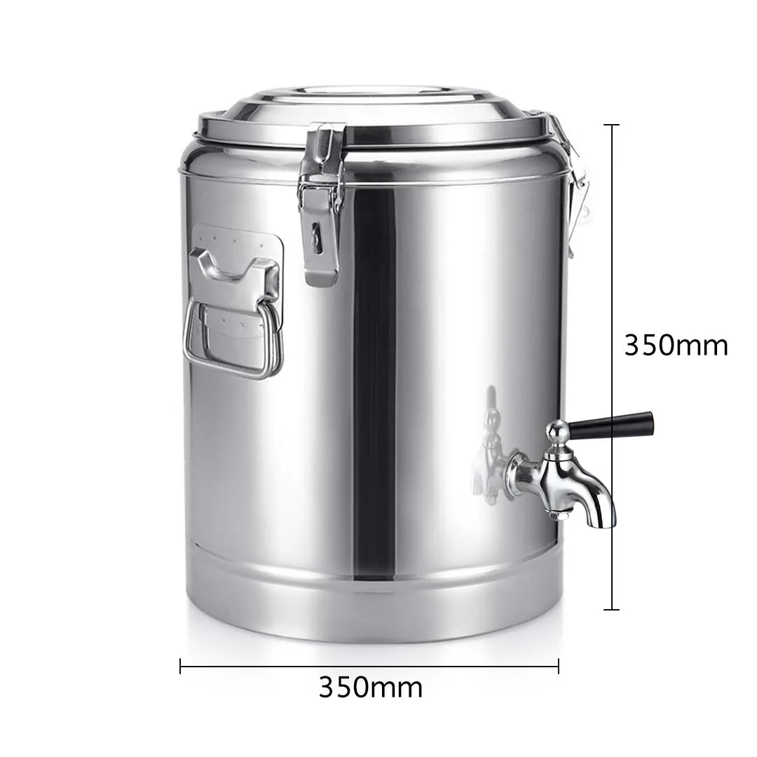 SOGA 22L Stainless Steel Insulated Stock Pot Dispenser Hot & Cold Beverage Container With Tap