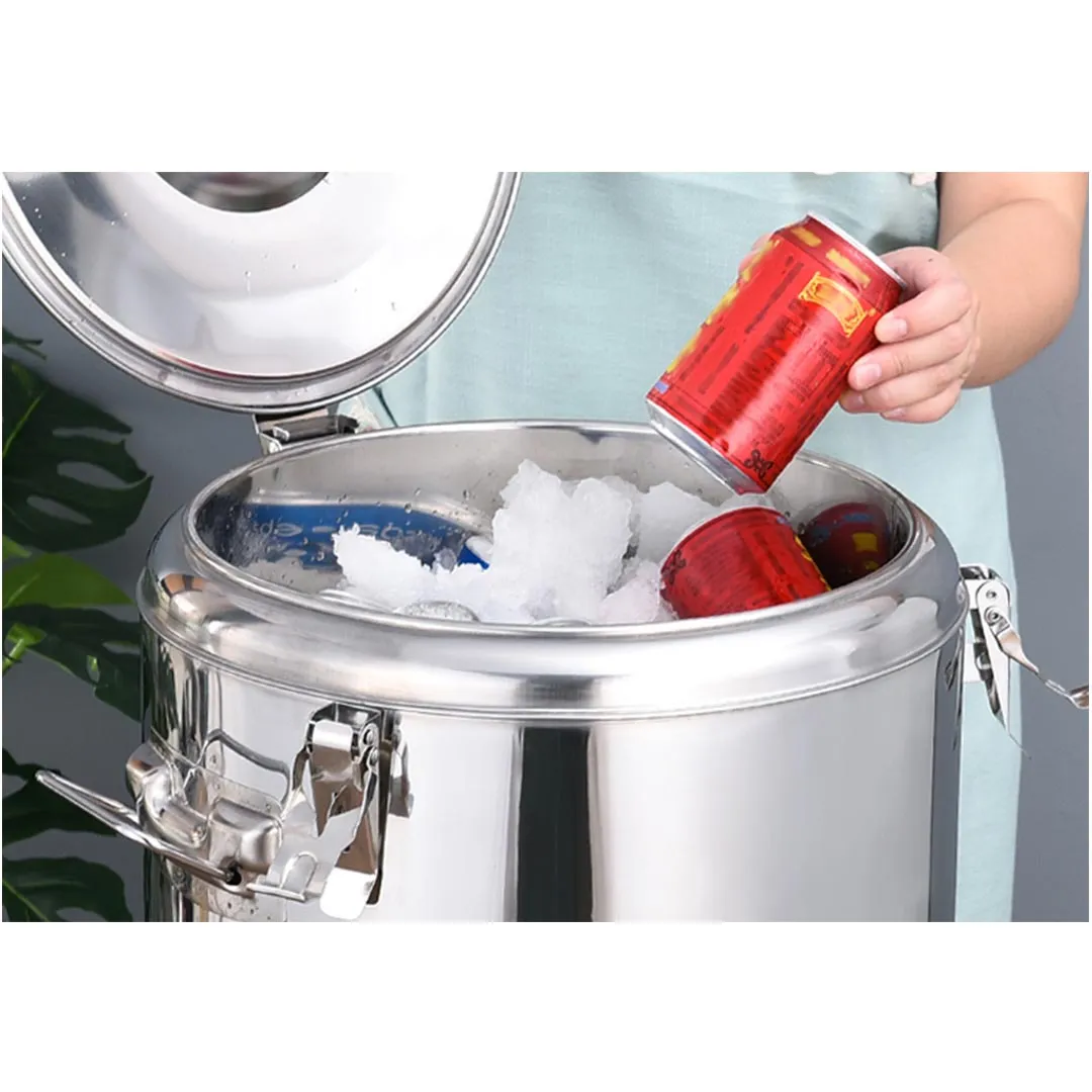 SOGA 35L Stainless Steel Insulated Stock Pot Dispenser Hot & Cold Beverage Container