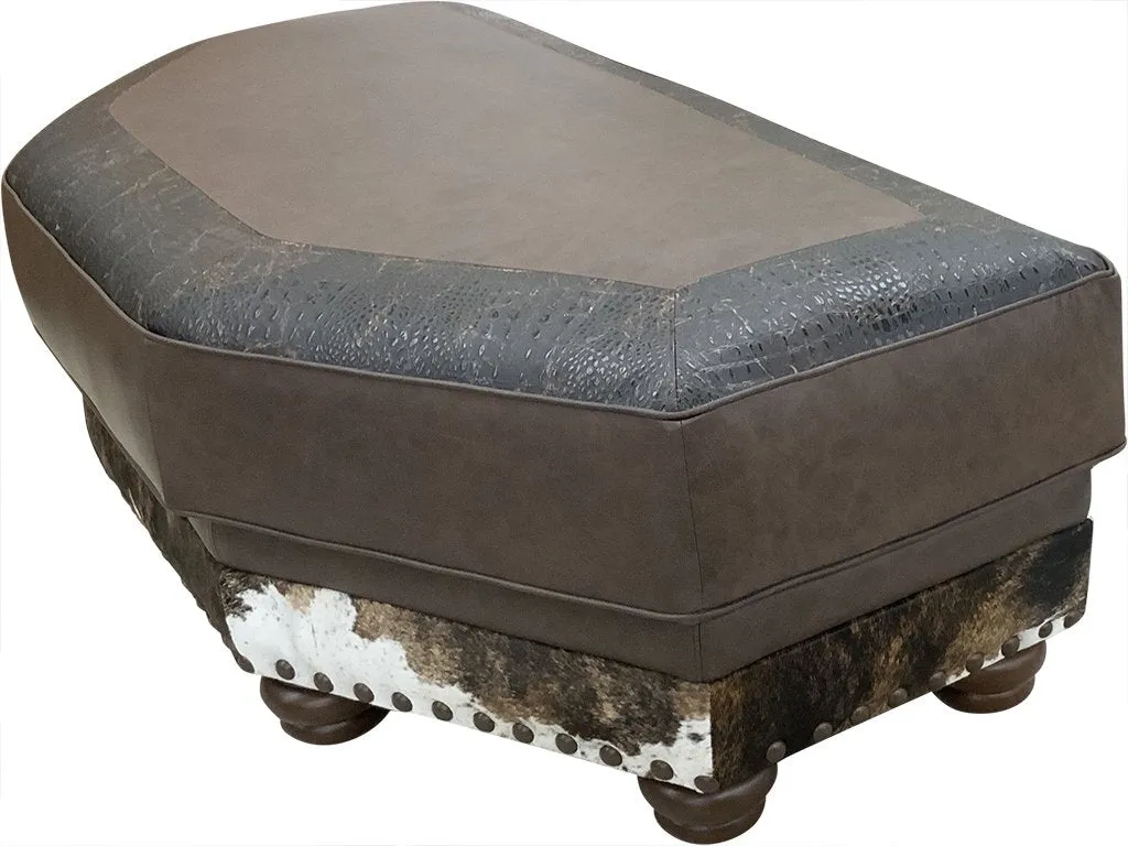 Split Rail Conversational Ottoman