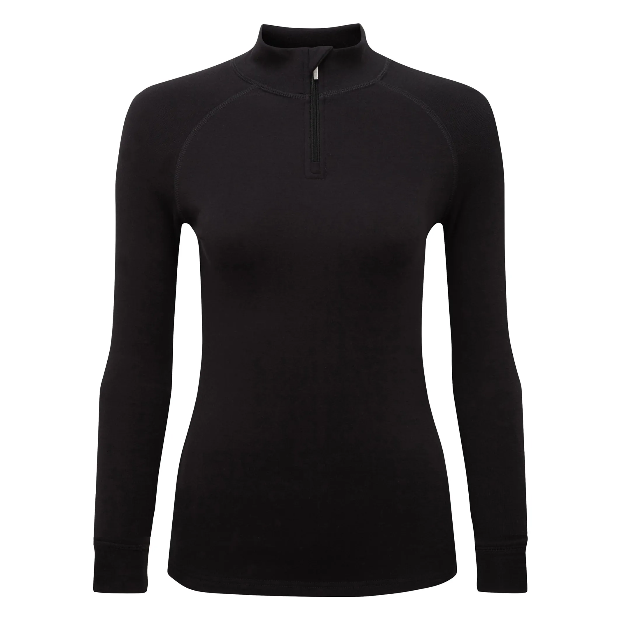 Steiner Womens Soft-Tec Super Warm Half Zip Thermal Top Black