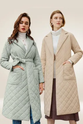 Tailored Long Parka Coat With Deep Pockets