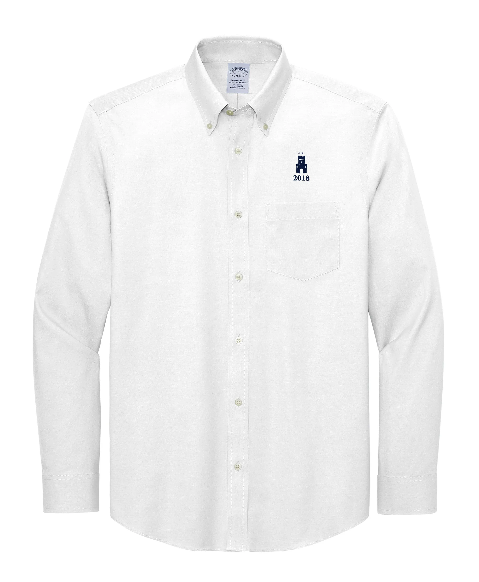 The Citadel, Class of 2018, Barracks, Brooks Brothers® Wrinkle-Free Stretch Pinpoint Shirt