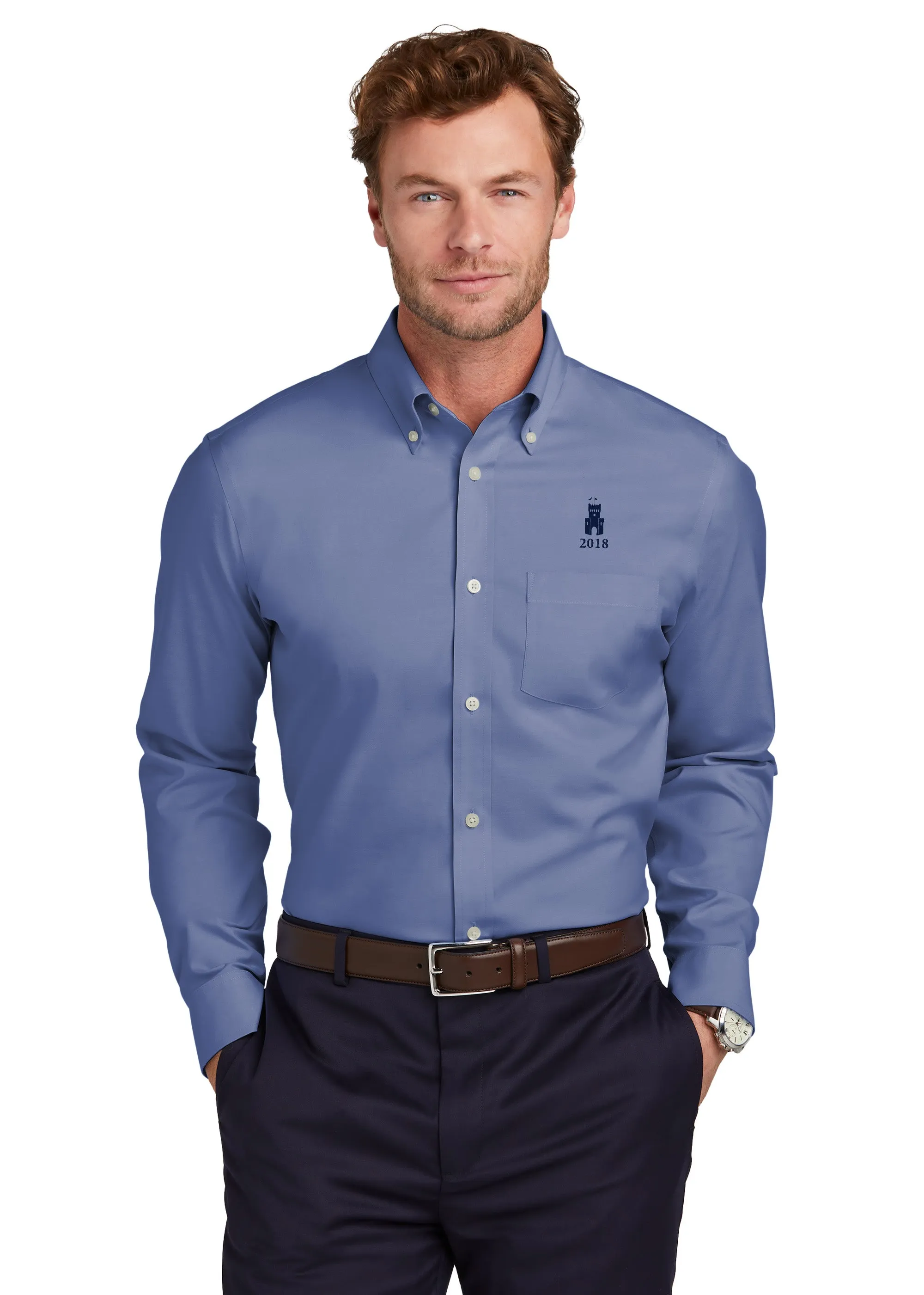 The Citadel, Class of 2018, Barracks, Brooks Brothers® Wrinkle-Free Stretch Pinpoint Shirt