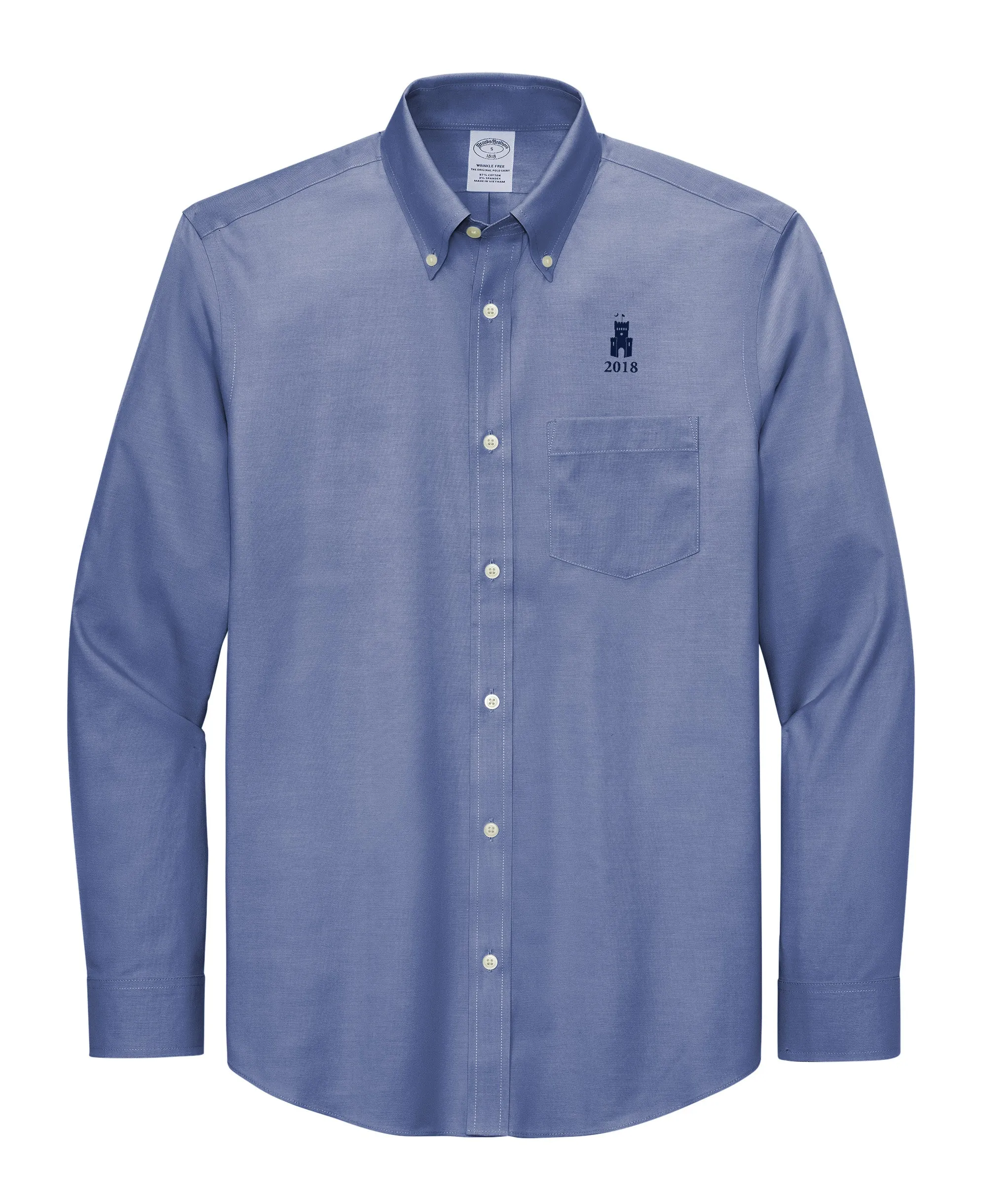 The Citadel, Class of 2018, Barracks, Brooks Brothers® Wrinkle-Free Stretch Pinpoint Shirt