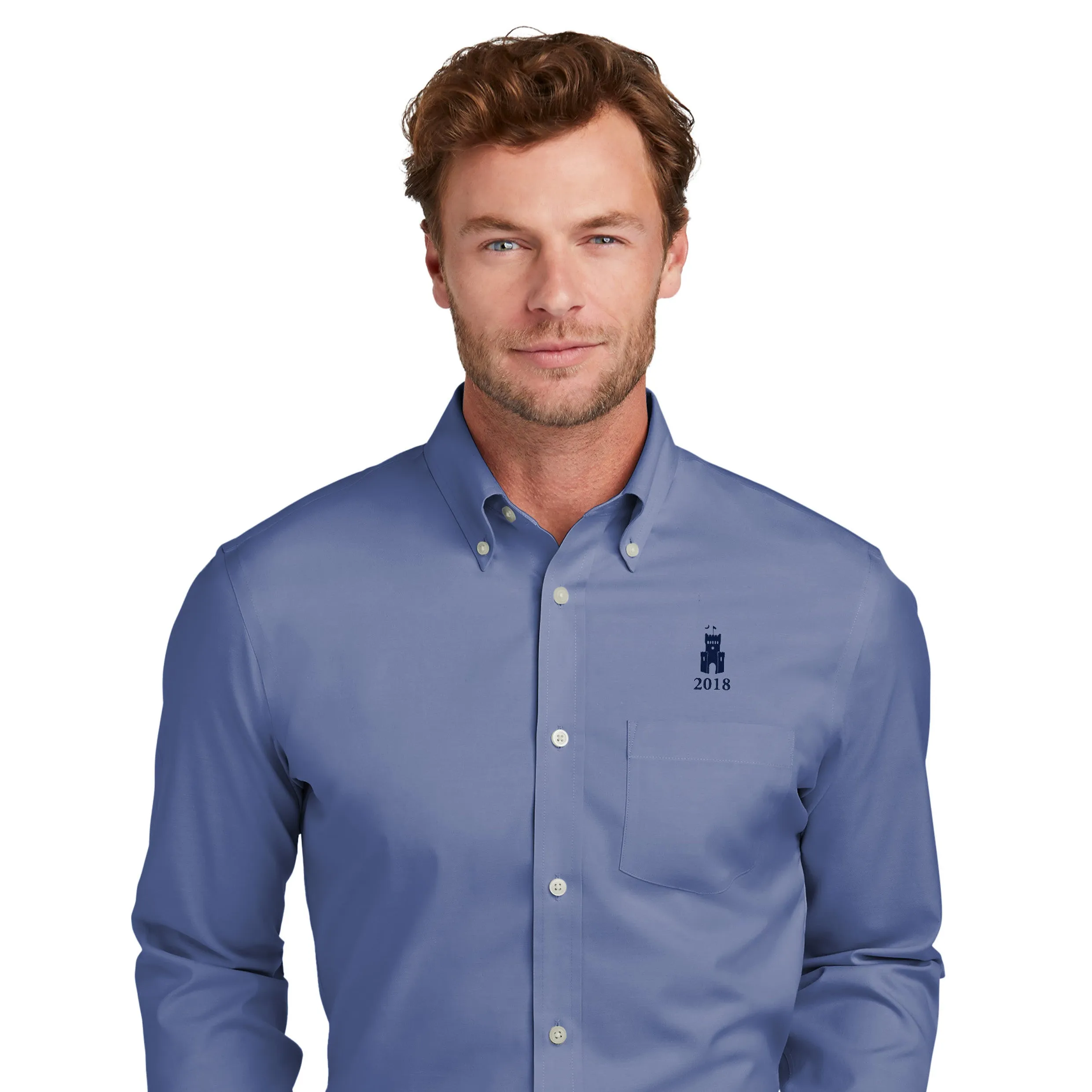 The Citadel, Class of 2018, Barracks, Brooks Brothers® Wrinkle-Free Stretch Pinpoint Shirt