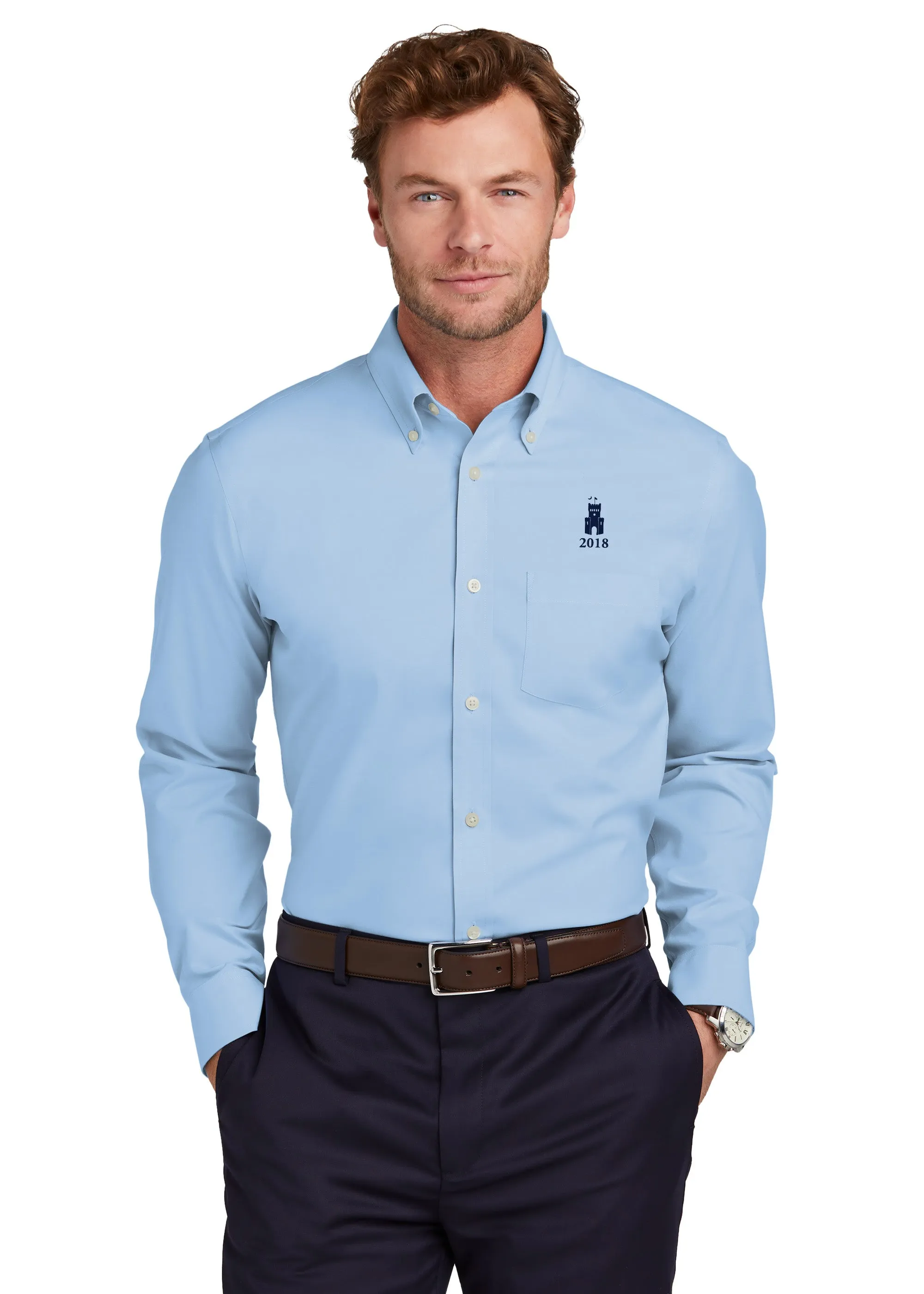 The Citadel, Class of 2018, Barracks, Brooks Brothers® Wrinkle-Free Stretch Pinpoint Shirt