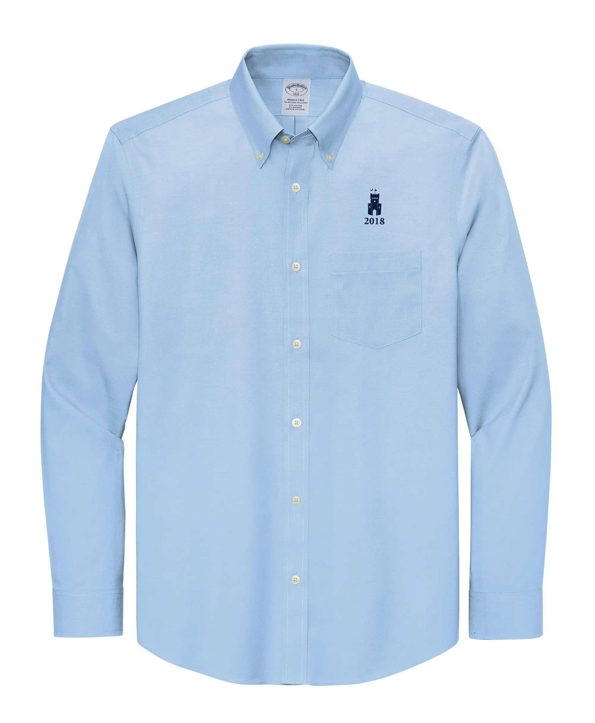 The Citadel, Class of 2018, Barracks, Brooks Brothers® Wrinkle-Free Stretch Pinpoint Shirt