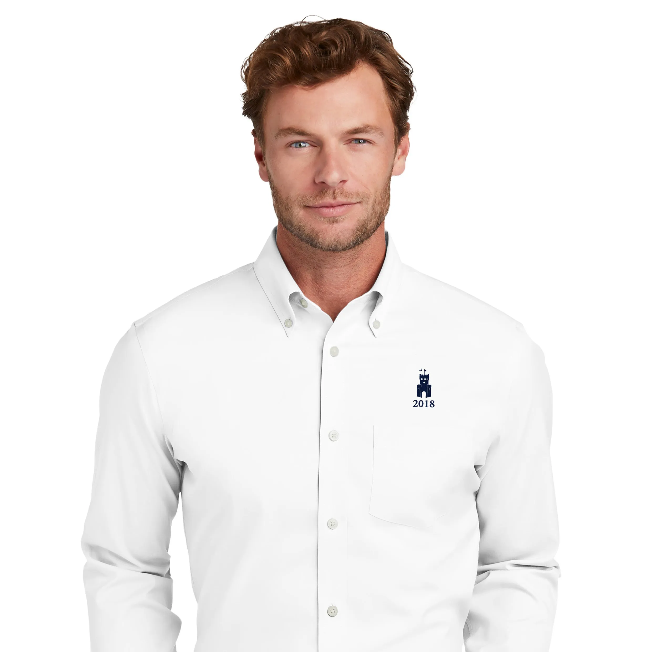 The Citadel, Class of 2018, Barracks, Brooks Brothers® Wrinkle-Free Stretch Pinpoint Shirt