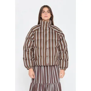 The Tiny Big Sister - Striped short jacket - chocolate