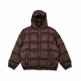 THEORIES BRICK PUFFER JACKET CHOCOLATE