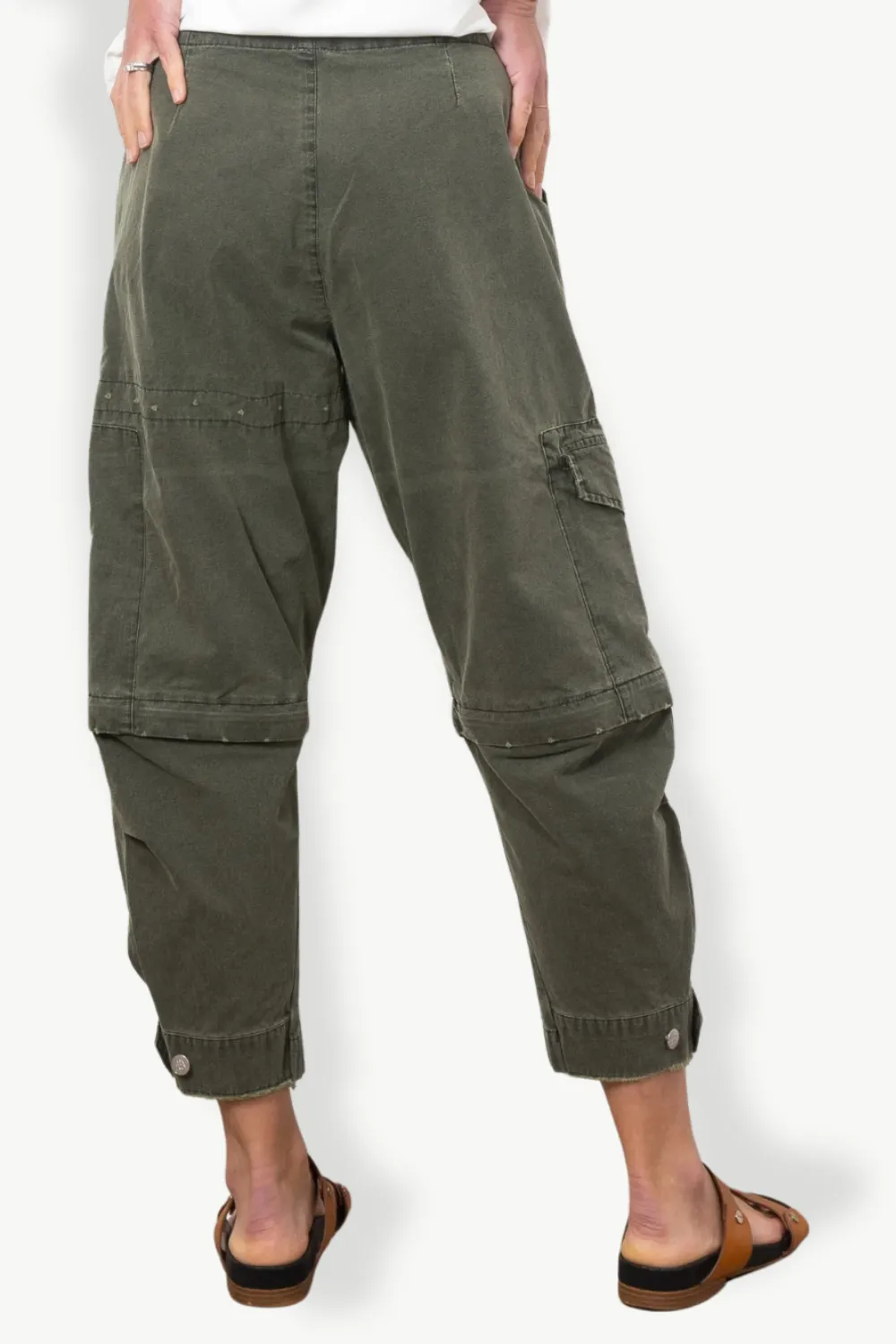 Trucker Jean in Olive