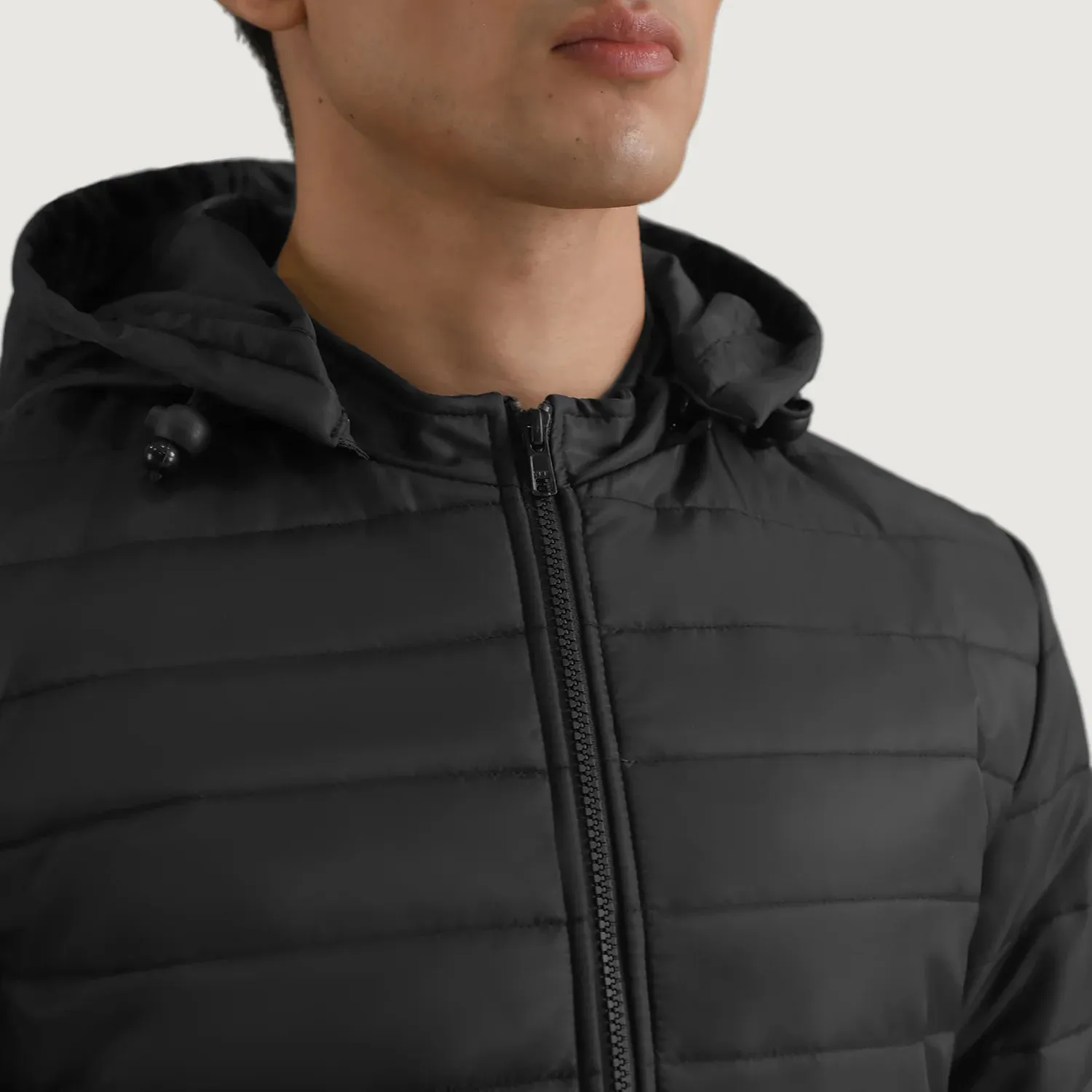 Tyler Black Hooded Puffer Jacket